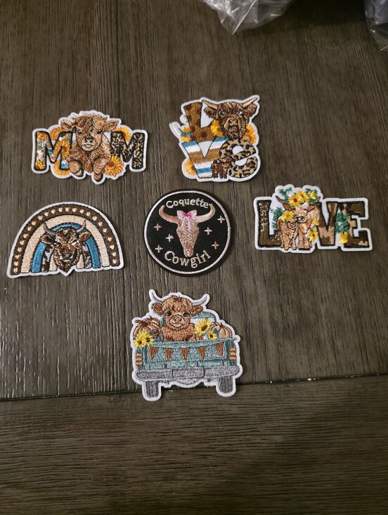 Other - Cow Print Iron-On Patches - Set Of 6